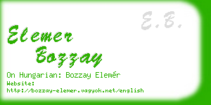 elemer bozzay business card